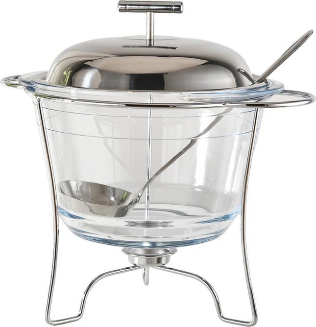 Kadirelli Soepkommen - Glazen Soepterrine - Voedselverwarmer - Soepketel - 4 Liter