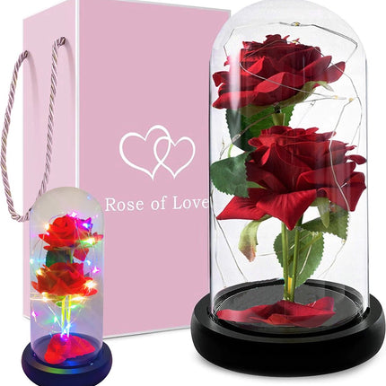 eeuwige roos in glas