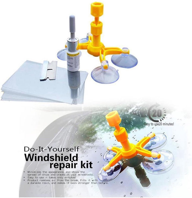 Reparatieset voorruit - Autoruit sterretje reparatie Set - Ruitreparatie tools - Sterretje reparatie - Ruit schuur reparatie - Glas reparatie lijm