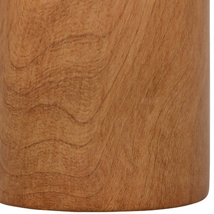 Atmosphera Bloemenvaas Botanic - houtlook bruin - keramiek - D12 x H30 cm - stelen en boeketten