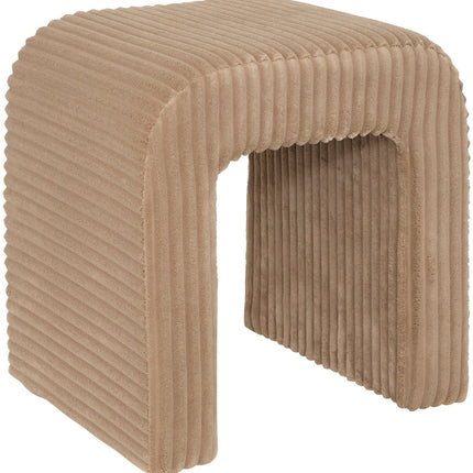 Atmosphera Sevi Poef - Corduroy - 41x36x43cm - Beige