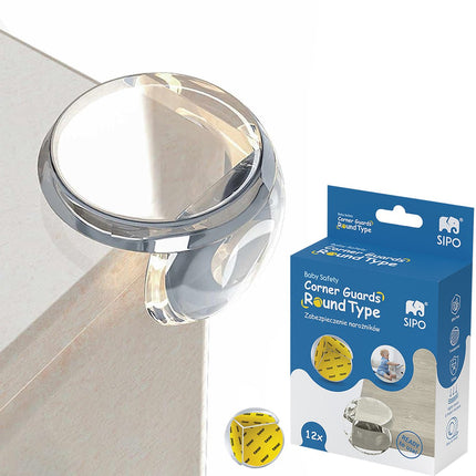 SIPO Hoekbeschermers - 12-delig Set Transparante Meubelbescherming - Voor Stoten en Vallen - SBS-EC51 - Tafelbescherming - Baby en Kind bescherming