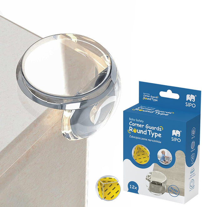 SIPO Hoekbeschermers - 12-delig Set Transparante Meubelbescherming - Voor Stoten en Vallen - SBS-EC51 - Tafelbescherming - Baby en Kind bescherming