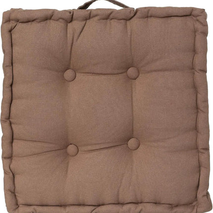 Atmosphera Vloerkussen Square - taupe - katoen - 40 x 40 x 8 cm - vierkant - Extra dik