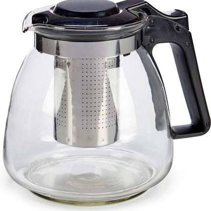 Glazen theepot 900 ml met filter/infuser en handvat - Theepotten/theekannen van glas - Theepot met thee infuser