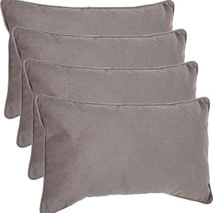 Atmosphera Bank/sierkussens Sophia - 4x stuks - 30 x 50 cm - polyester met rits