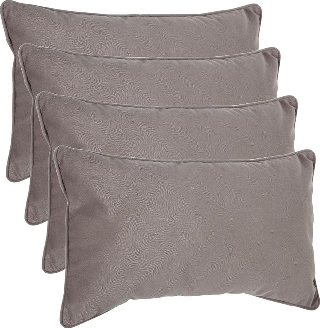 Atmosphera Bank/sierkussens Sophia - 4x stuks - 30 x 50 cm - polyester met rits