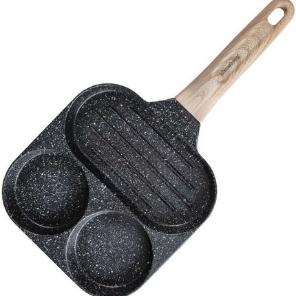 Klausberg 7816 - Pan voor Eieren - burgers - pannenkoeken - Zwart - Anti-aanbakpan