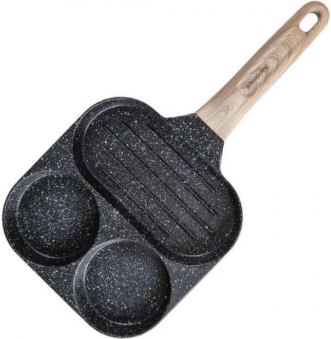 Klausberg 7816 - Pan voor Eieren - burgers - pannenkoeken - Zwart - Anti-aanbakpan