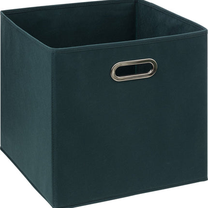 5Five Opbergmand/kastmandje - Smaragd groen - 31 x 31 x 31 cm - 29 liter - Vakkenkast manden - Stof met versterkte bodem - Opvouwbaar