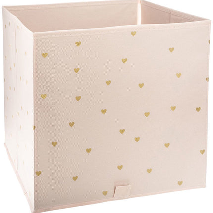 Opbergdoos Vierkant - Sterren, Roze - (29x29x29cm)