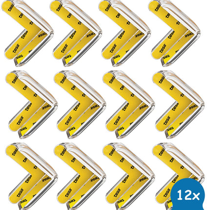 SIPO Hoekbeschermers - 12-delig Set Transparante Silicone Hoekbescherming voor Meubels - SBS-EC52 - Tafelbescherming -