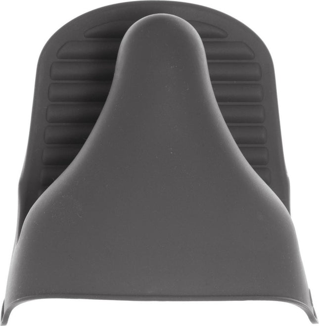 Secret de Gourmet Siliconen ovenwant/ovenhandschoen - grijs - 9 x 12,5 cm - Pannenlap - Keukenhandschoen
