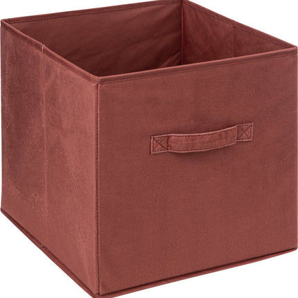 5Five Opbergmand/kastmandje - Bordeaux rood - 31 x 31 x 31 cm - 29 liter - Vakkenkast manden - Stof met versterkte bodem - Opvouwbaar
