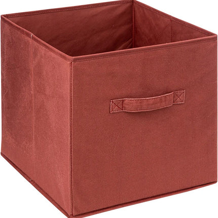 5Five Opbergmand/kastmandje - Bordeaux rood - 31 x 31 x 31 cm - 29 liter - Vakkenkast manden - Stof met versterkte bodem - Opvouwbaar