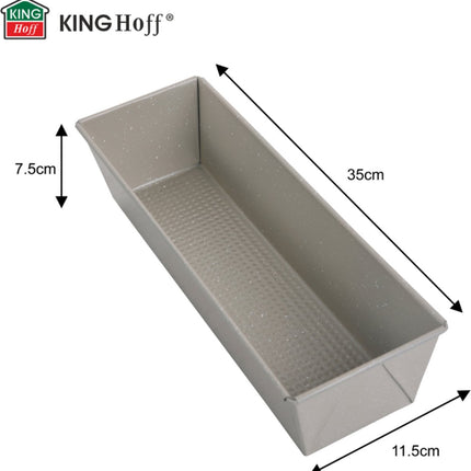 KINGHoff Cakeblik KH-1973 - 35 cm Rechthoekige Vorm - Anti-Aanbak Laag - Geschikt voor Cake en Brood - Ovenbestendig tot 220°C - Cakevorm - Bakvorm