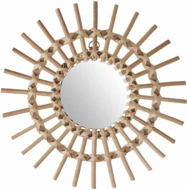 Spiegel Soleil - Rattan - D30 cm - Beige - Atmosphera createur d'interieur