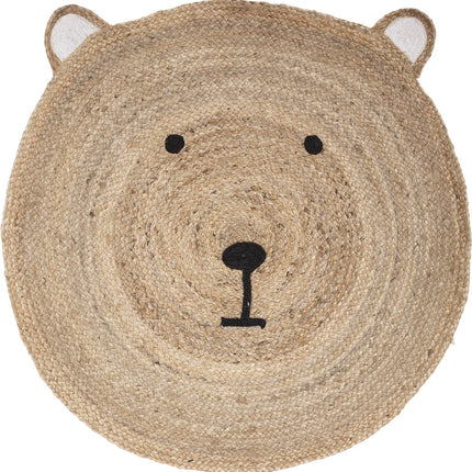 Atmosphera Kids Jute Vloerkleed beer - Dia 100 cm - Kinderkamer
