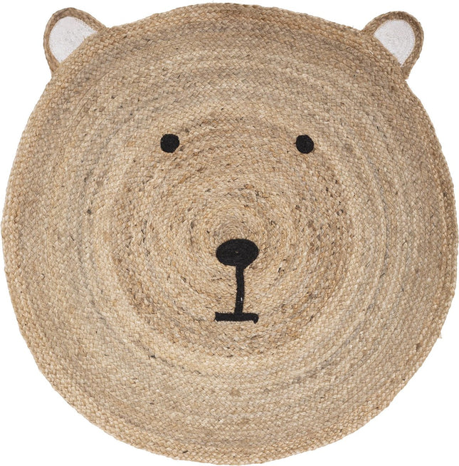 Atmosphera Kids Jute Vloerkleed beer - Dia 100 cm - Kinderkamer