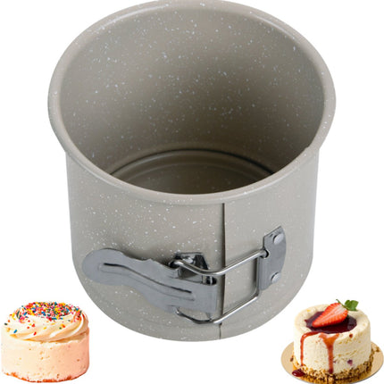 KingHoff KH-1979 Ronde Cakevorm 12 cm - Hoogte 10,3 cm - Marmer Non-Stick Laag - Koekvorm Sluiting - Ovenbestendig tot 220°C - Ovenvorm - Bakvorm