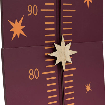 Atmosphera Kids Groeimeter Sterrenhemel - Kindermeetlat - B20xH140cm - Bruin