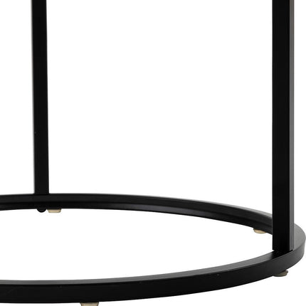 Atmosphera Bijzettafels Noah - Ø35/56/54xH45cm - Set van 3 stuks - Zwart