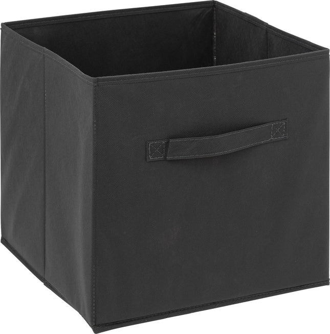 5Five Opbergmand/kastmandje - Donkergrijs - 31 x 31 x 31 cm - 29 liter - Vakkenkast manden - Stof met versterkte bodem - Opvouwbaar