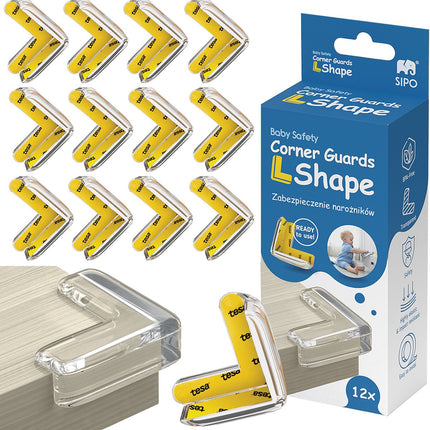 SIPO Hoekbeschermers - 12-delig Set Transparante Silicone Hoekbescherming voor Meubels - SBS-EC52 - Tafelbescherming -