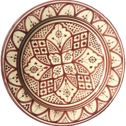 Marokkaanse Aardewerk | Serveerschaal 35 cm | Handgemaakt | Fruitschaal