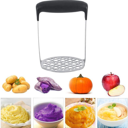 Aardappelstamper, aardappelbreker van roestvrij staal, aardappelpers, fruitpers, kindervoer, 6 mm en 9 mm rijen