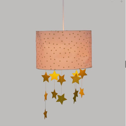 Hanglamp Met Sterren - Roze - Goud - Kinderkamer