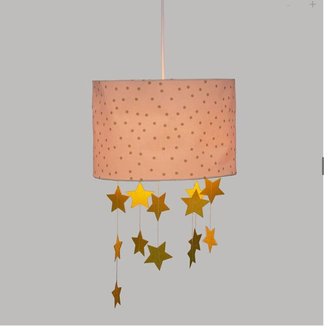 Hanglamp Met Sterren - Roze - Goud - Kinderkamer