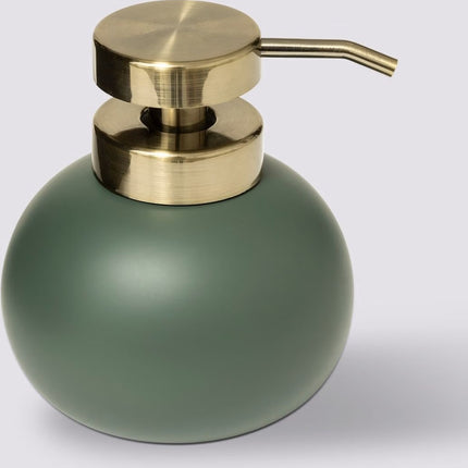 5Five Zeeppompje/dispenser Savon - kunststeen - ficus groen - kunststeen - 10 x 12 cm - 400 ml