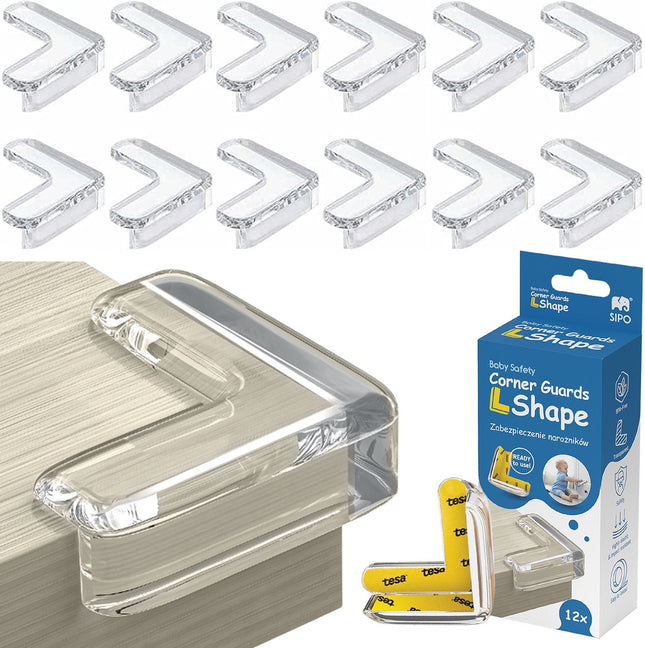 SIPO Hoekbeschermers - 12-delig Set Transparante Silicone Hoekbescherming voor Meubels - SBS-EC52 - Tafelbescherming -
