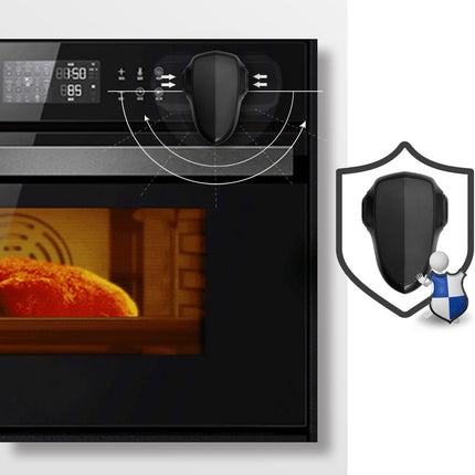 SIPO Ovenslot 9,2x9x2,8 cm - Veiligheidsslot Ovendeur tegen Openen door Kinderen - Eenvoudige Installatie - Slot voor oven - Zwart