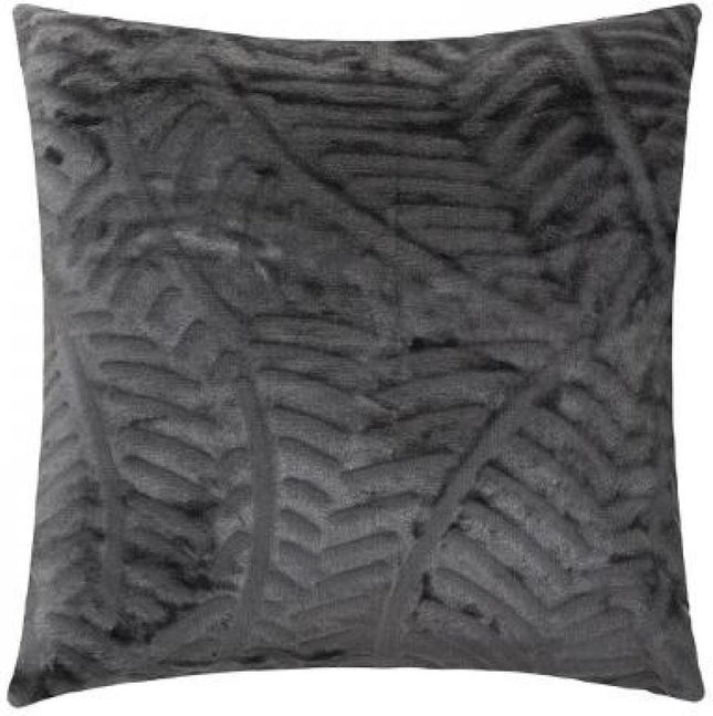 Atmosphera Créateur d'intérieur® - Kussen Antracietgrijs met Palmblad motief