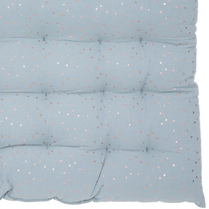 Atmosphera Vloerkussen Matras - blauw - polyester/katoen - 120 x 60 x 5 cm - Extra lang - spelen - gamen - relaxen - oefeningen
