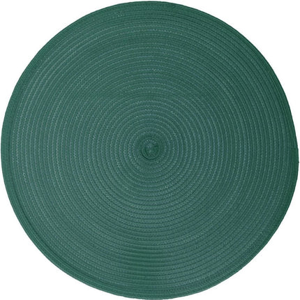 Secret de Gourmet ronde placemat - emerald groen - gevlochten kunststof - Dia 38 cm - Onderleggers