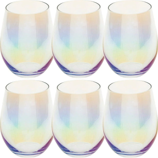 Secret de Gourmet Tumbler drink glazen - 6x stuks - parelmoer - 540 ml - Drinkglazen - Waterglazen