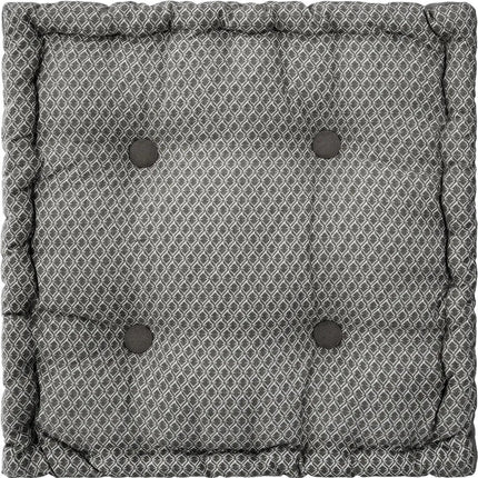 Atmosphera Vloerkussen Square - grijs - katoen - 40 x 40 x 8 cm - Extra dik grond zitkussen/matraskussen