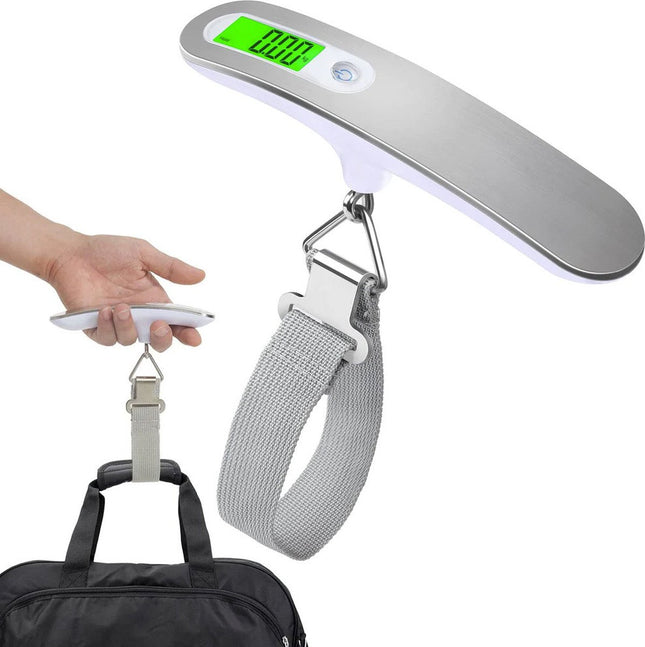 Digitale hang koffer weegschaal tot 50 kg - Kofferweger - Bagageweger - Bagageweegschaal - LCD scherm - Inclusief batterij - Verk Group