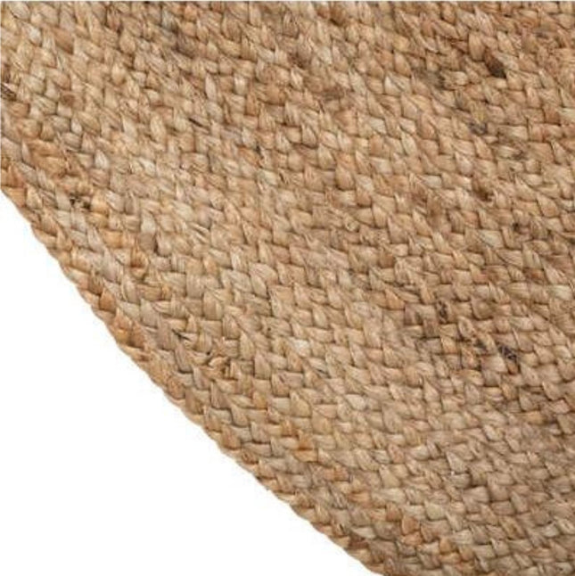 Jute vloerkleed 120cm | Rond Vloerkleed | Natuurlijk Vloerkleed | Boho Vloerkleed