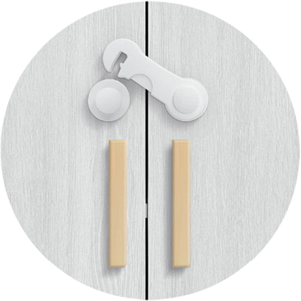 SIPO Meubelbeveiliging Set 10-delig - Kinderveiligheidsslot voor Kasten en Laden - Zelfklevend Wit ABS Plastic - Deur veiligheidsslot