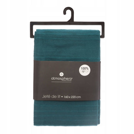 Luxe Katoenen Plaid Zeegroen 160x220 cm - Sfeervol Woonkamer Decor