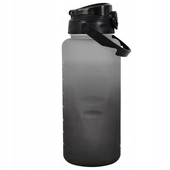 KINGHoff Waterfles 2L met Rietje & Veiligheidslock – BPA-vrij, Lekvrij, One Press Open - drinkfles -bidon