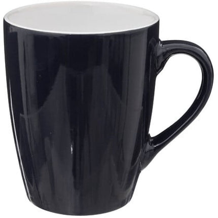 5Five Koffiemokken Colorama - 6x stuks - Keramiek - blauw - 380 ml - 9 x 11 cm