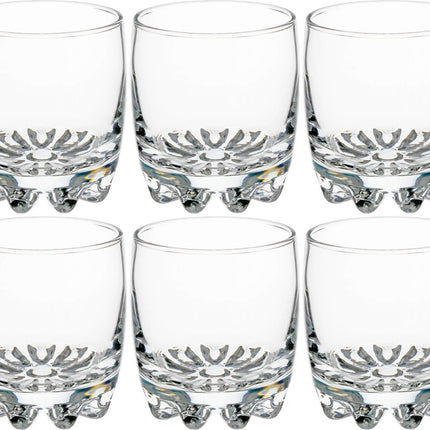 Set van 6x stuks water/sap glazen Tin 310 ml van glas - Drinkglazen - Waterglazen