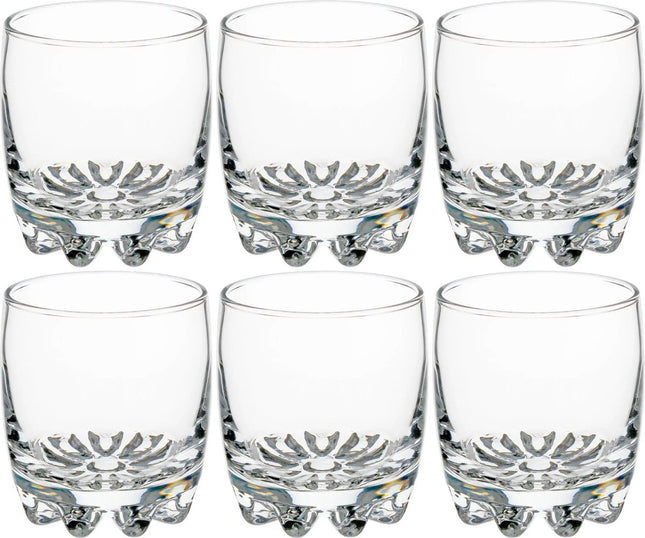 Set van 6x stuks water/sap glazen Tin 310 ml van glas - Drinkglazen - Waterglazen