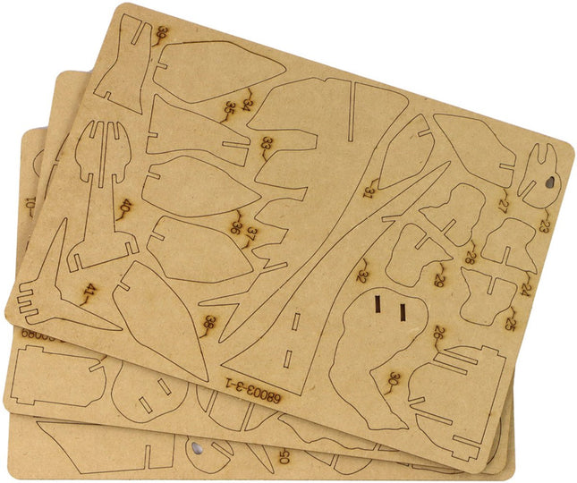 Houten 3D Puzzel Stegosaurus - Educatief Bouwpakket 41 Delen - Dinosaurs Constructiespeelgoed - 3d puzzle - Modelbouwpakket - Dino's - Stegosaurus