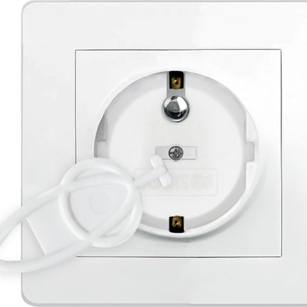 SIPO Stopcontactbeveiliging - 12-delig Set Witte Afdekplaat Type F - Vingerbescherming voor Kinderen - SBS-F20